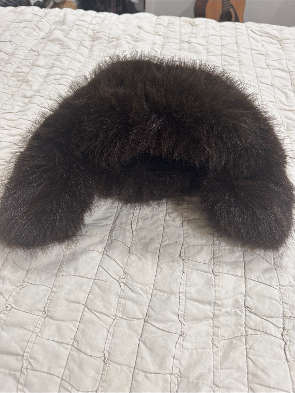 Dark Brown Fur Aviator Hat - Classic Winter Accessory